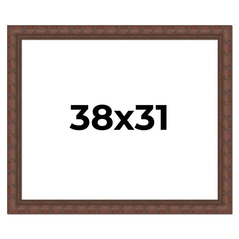 38x31 Frame Pewter Solid Wood Picture Frame Width 1.625 Inches | Interior Frame Depth 0.6875 Inches