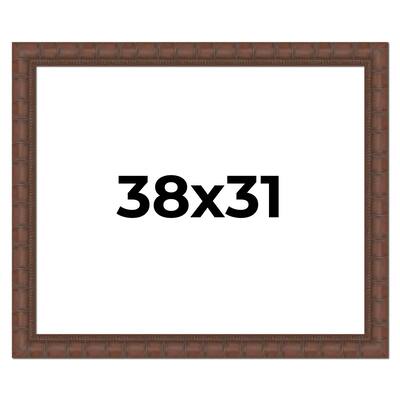 38x31 Frame Pewter Solid Wood Picture Frame Width 1.625 Inches | Interior Frame Depth 0.6875 Inches
