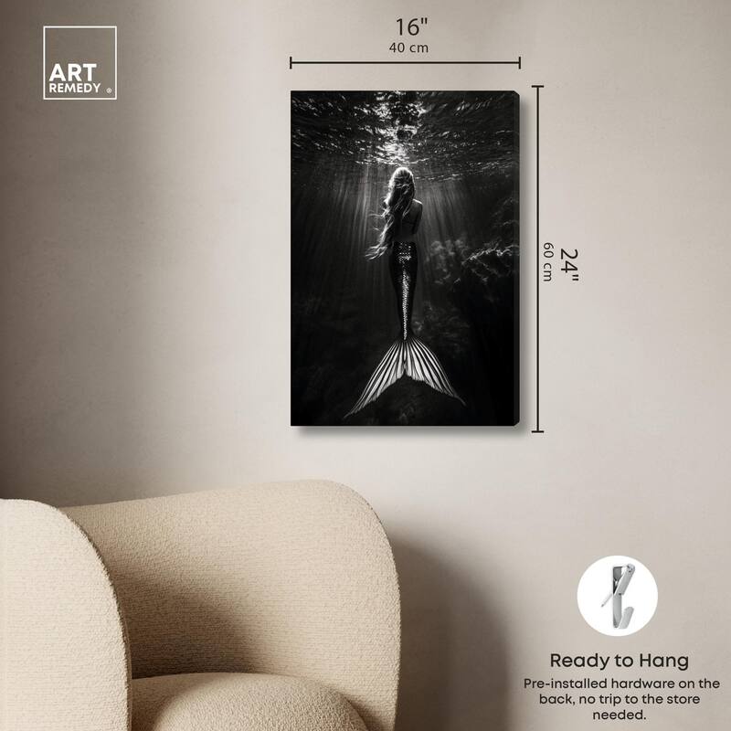 Mermaid Night Canvas by Art Remedy, Gallery Wrapped