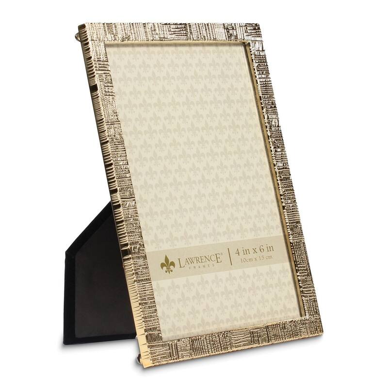 Curata Gold-Tone 4x6 Linen Texture Photo Frame