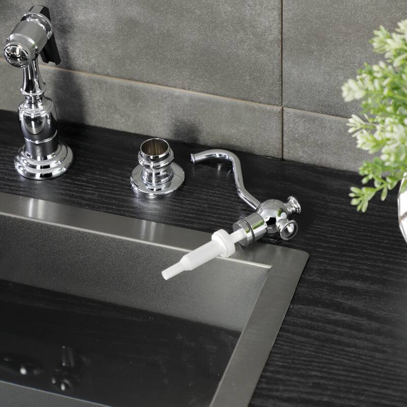 Vintage Curved Nozzle Metal Soap Dispenser