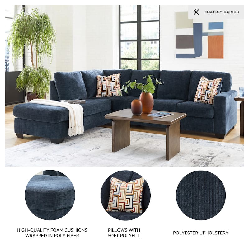 Signature Design by Ashley Aviemore 2-Piece Sectional with Chaise - 110"W x 90"D x 37"H