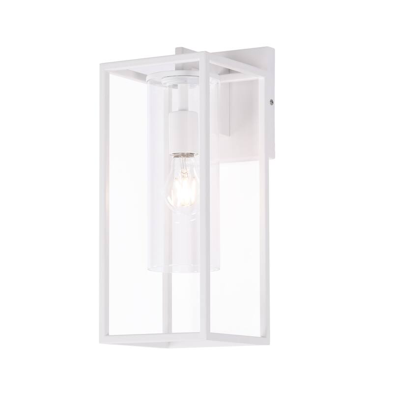 1-Light Outdoor Wall Lights, Outdoor Wall Lantern with Glass Shade