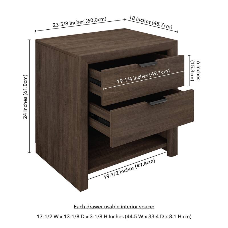 Clarice 24" Rectangular Nightstand