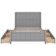 preview thumbnail 10 of 34, Grey Full Platform Bed with Drawers, Storage Shelves, Headboard & Footboard
