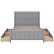 preview thumbnail 18 of 32, Wood Platform Beds Frame Full Size Storage Bed with Storage Shelves Headboard and 4 Drawers, Support Slats, Space Saving Storage