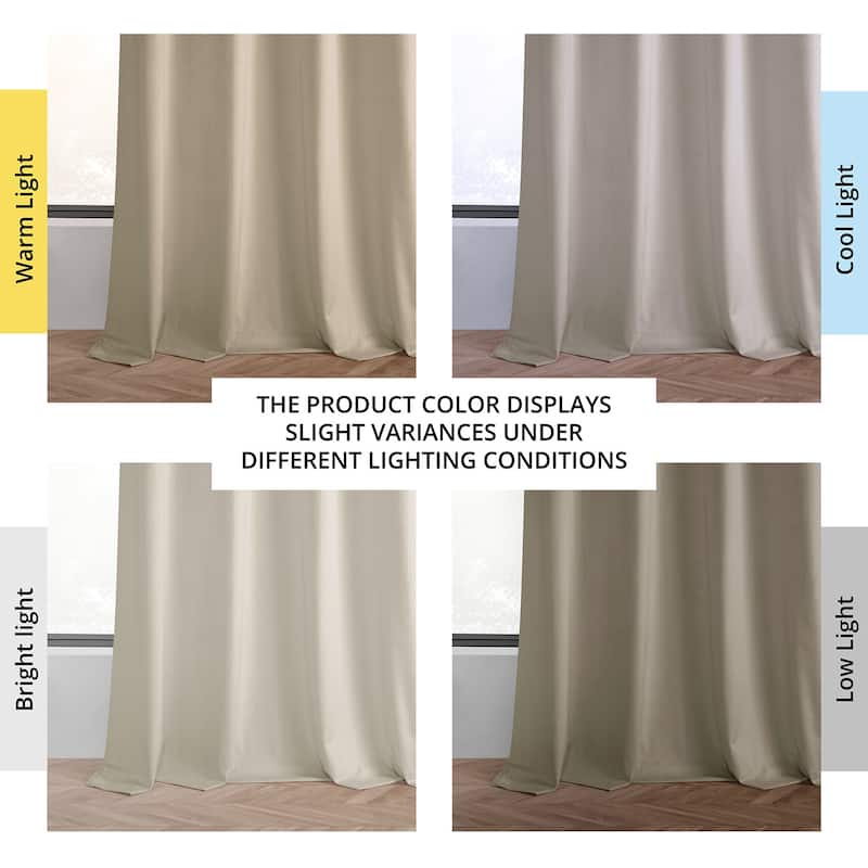 Exclusive Fabrics Basic Deluxe Velvet Curtains Pair - 2 Panels - Grommet Room Darkening Curtains