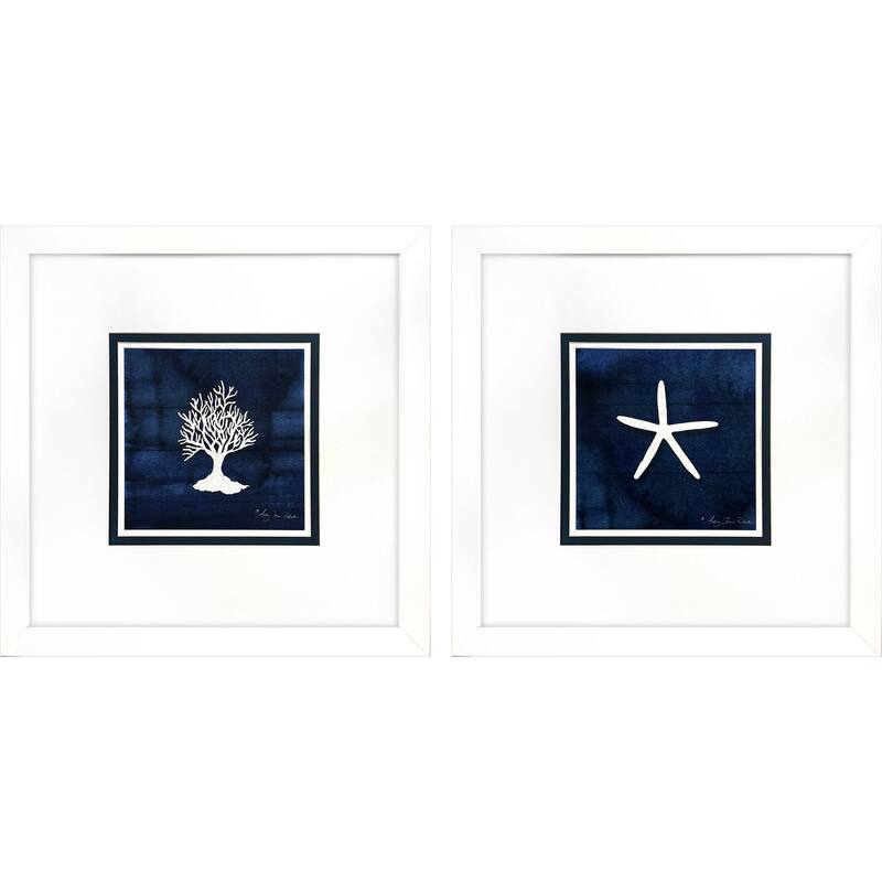 Paragon Coral Starfish Framed Art - Set of 2