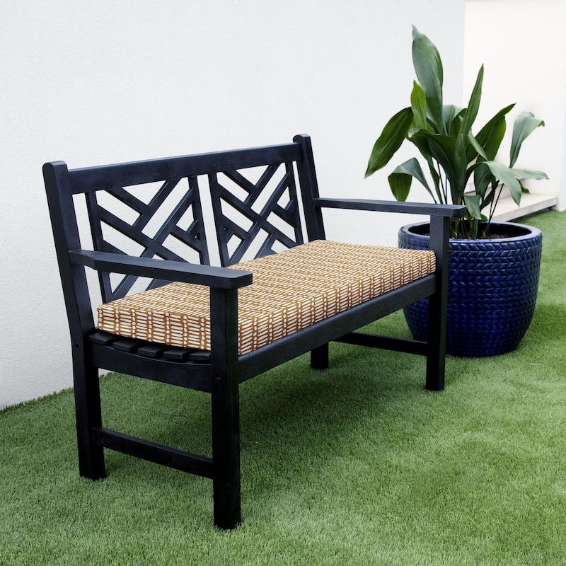 Sorra Home Deja Stucco Indoor/Outdoor Bristol Bench Cushion (Cushion Only) - 45 x 18 x 2 - Deja Stucco