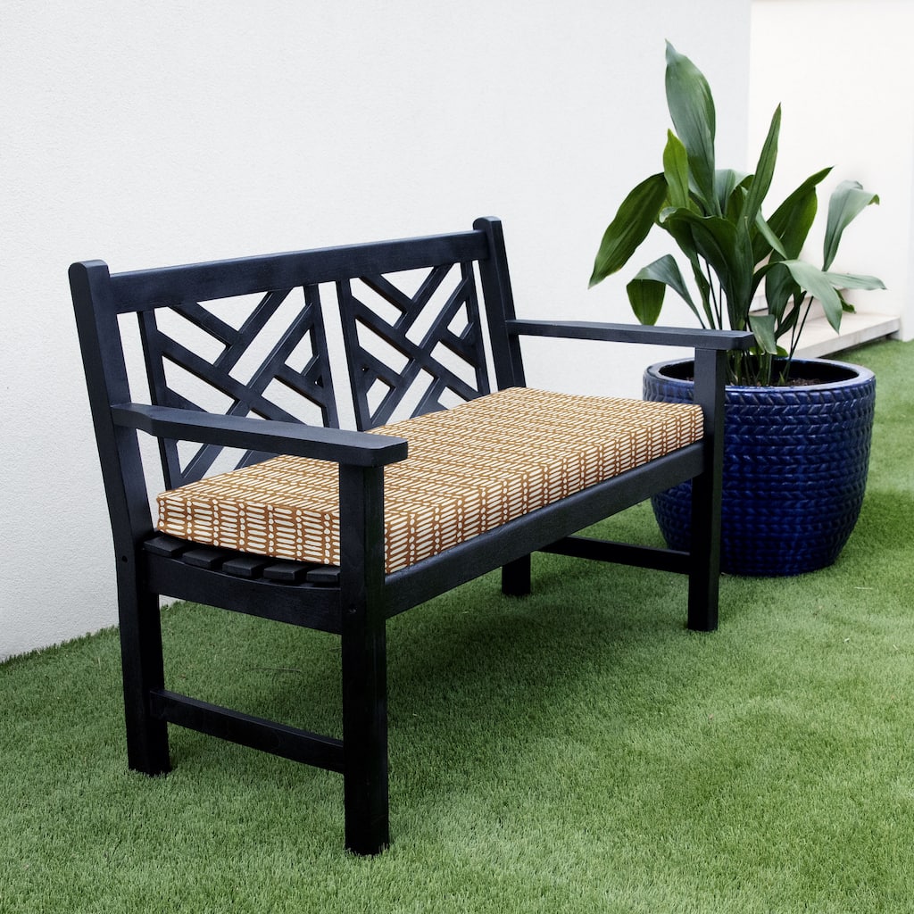 Sorra Home Deja Stucco Indoor/Outdoor Bristol Bench Cushion (Cushion Only)