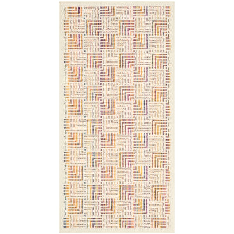 SAFAVIEH Havana Alesha Indoor/ Outdoor Waterproof Patio Backyard Rug - 2'7" x 5' - Natural/Multi