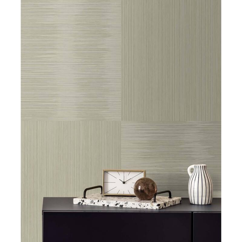 Seabrook Designs Ginza Stria Squares Non-Woven Unpasted Wallpaper