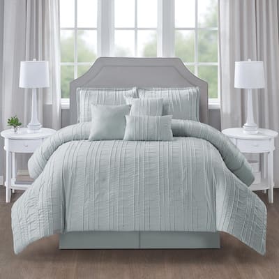 Nanshing Dakota Clipped Stripes Comforter Set