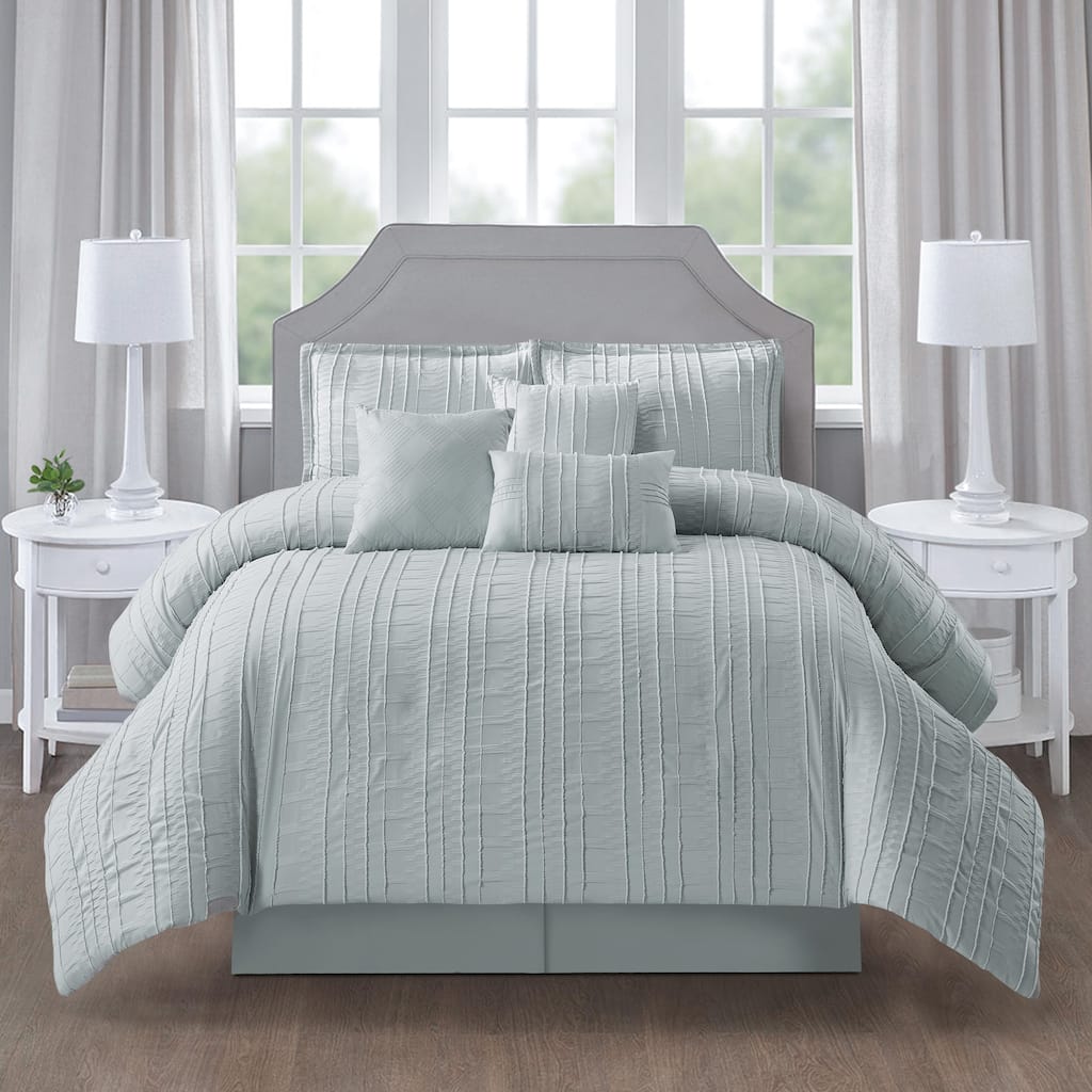 Nanshing Dakota Clipped Stripes Comforter Set