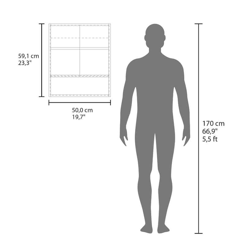Medicine Cabinet, 2 Doors, 3 Shelves, 1 Mirror