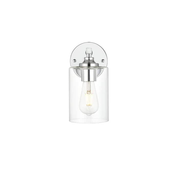 Elegant Lighting LD7315W5 Mayson 10" Tall Bathroom Sconce - Chrome / Clear
