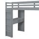 preview thumbnail 5 of 8, Twin Size Eye-catching Design Loft Bed with large shelves, writing desk and LED Light, Maximum Storage Space, Gray