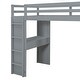preview thumbnail 29 of 32, Twin Size Solid Wood Loft Bed with Desk,Shelves,and LED Light