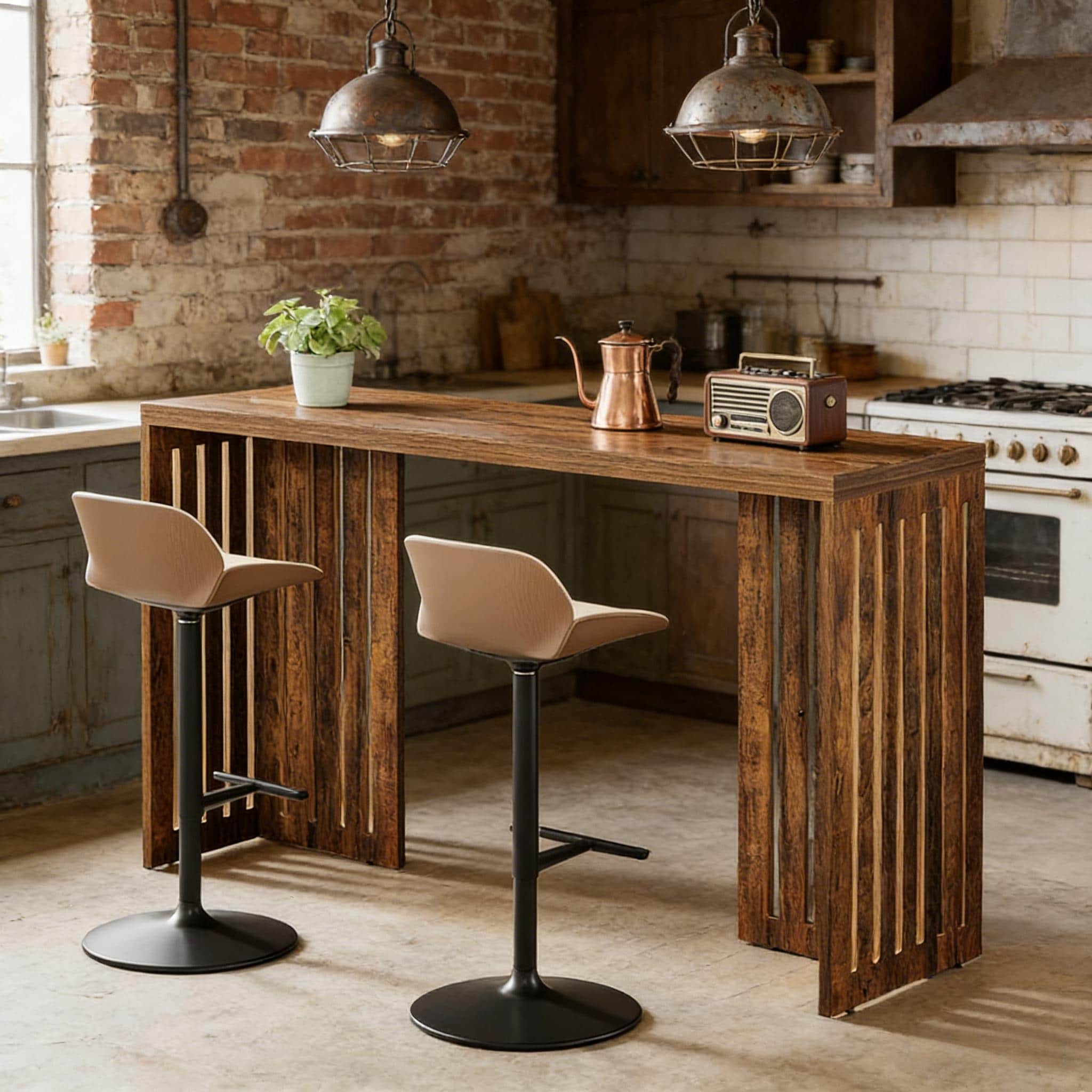 Rustic Kitchen Table,Wood Coffee Table,Rectangular Dining Table