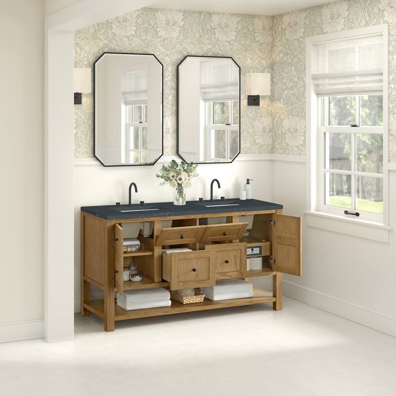 Breckenridge 60" Double Vanity, Light Natural Oak - 60D