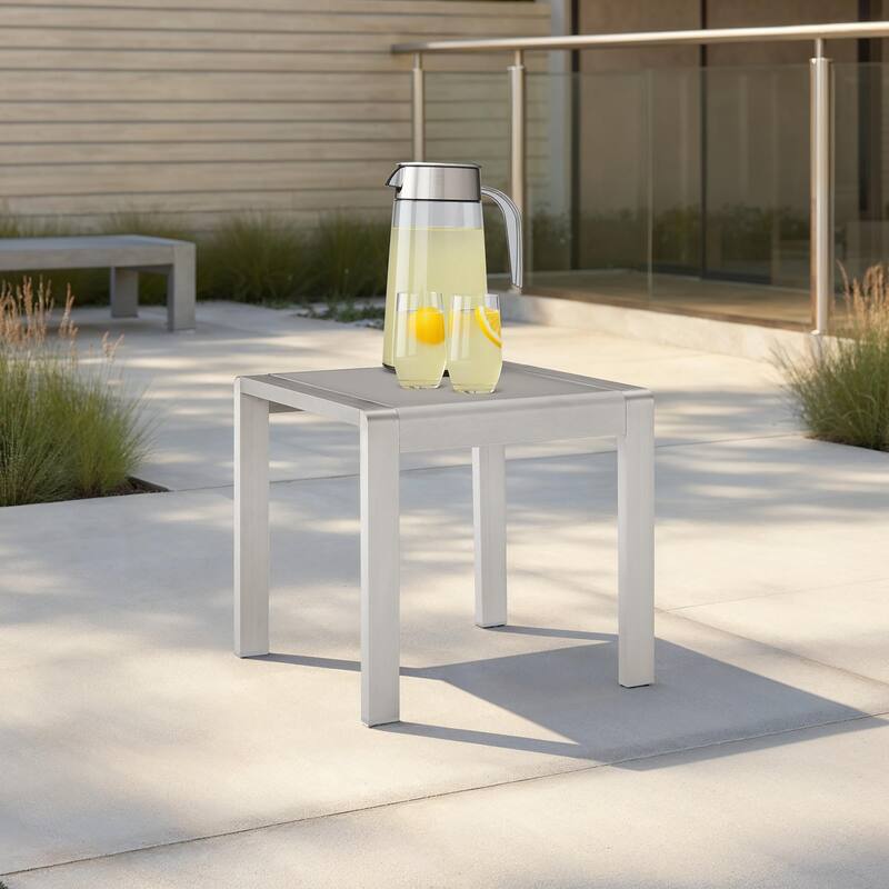 Linon Nordwind Aluminum Outdoor Side Table