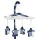 Navy Buffalo Plaid Check Collection Boy Musical Crib Mobile - Blue and White Woodland Rustic Country Farmhouse Lumberjack