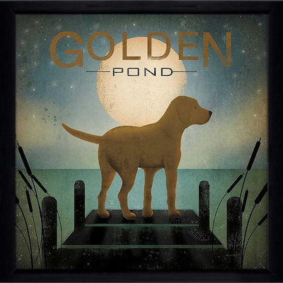 "Moonrise Yellow Dog Golden Pond" by Ryan Fowler Print on Acrylic.
