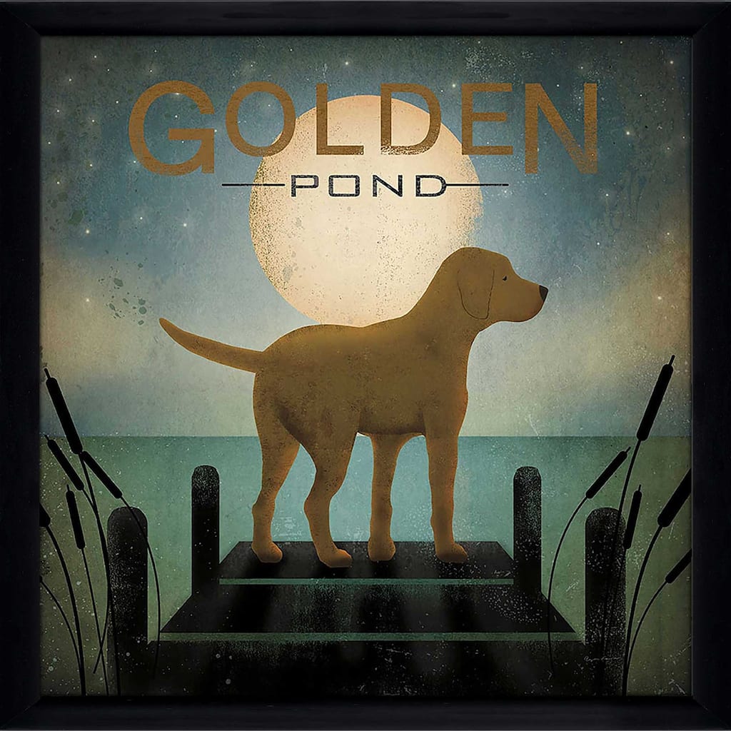 "Moonrise Yellow Dog Golden Pond" by Ryan Fowler Print on Acrylic.