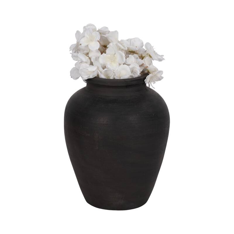Decorative Round Pottery Vase for Home Decor