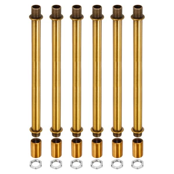 6set M10x1 Threaded Extension Rod 150mm Coupling Nut Pipe Hex Nut Gold Bronze Gold Bronze