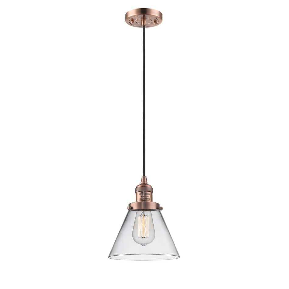 Innovations Lighting Large Cone 8" Wide Mini Pendant - Cord Suspension