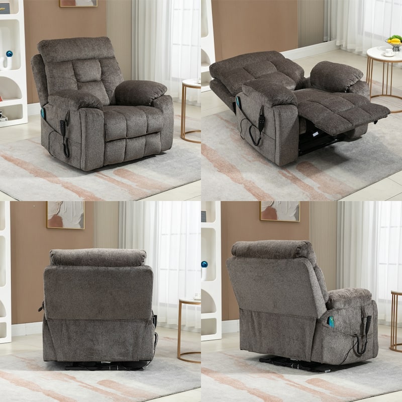 Upgraded Flagship Dual Motor Independent Control Oversized 180° Lay Flat Power Lift Recliner Chair