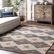 preview thumbnail 8 of 44, Nuloom Hand Braided Marla Denim And Jute Diamonds Area Rug