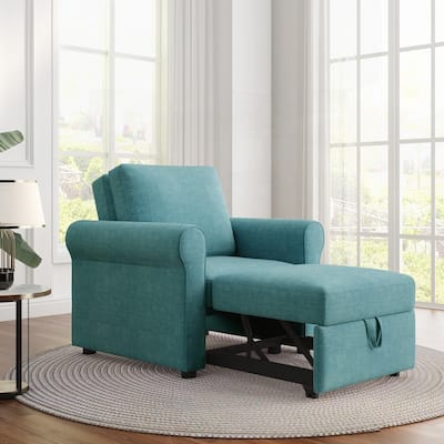 Convertible Sleeper Chair Bed with Adjust Backrest Into a Sofa