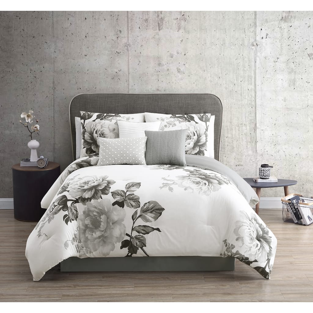Riverbrook Home Ridgely Black 100 Percent Cotton 7 Piece Comforter Set