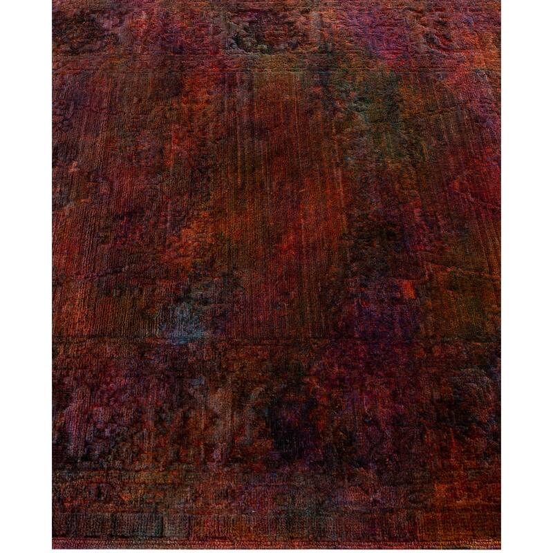 Overdyed One-of-a-Kind Hand-Knotted Area Rug - Orange - 3' 0" x 7' 10"