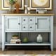 preview thumbnail 57 of 61, Vintage Elegant Style Buffet Sideboard Console Table with 4 Storage Drawers, 2 Cabinets & Bottom Shelf (Antique Gray)