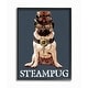 Stupell Steam Pug Funny Steam Punk Dog Pet Design Framed Wall Art - On ...