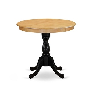 Round Dining Table 36 Inch - Gothic Glamour Pedestal Table - Oak ...