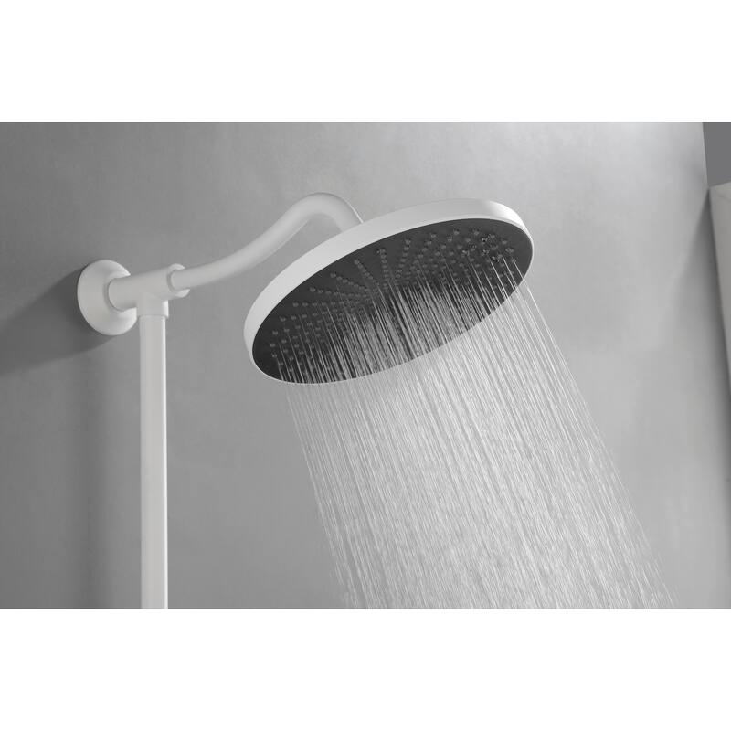 ShowerSpas Shower System, with 10" Rain Showerhead, 4-Function Hand Shower, Adjustable Slide Bar and Soap Dish