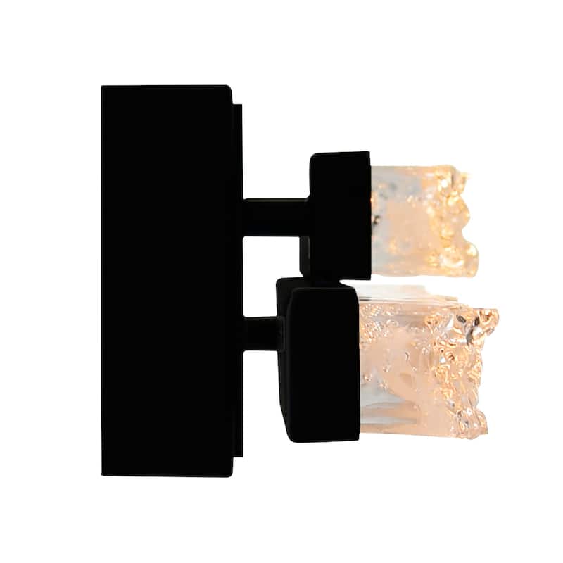 Stagger Integrated LED Black Vanity Light