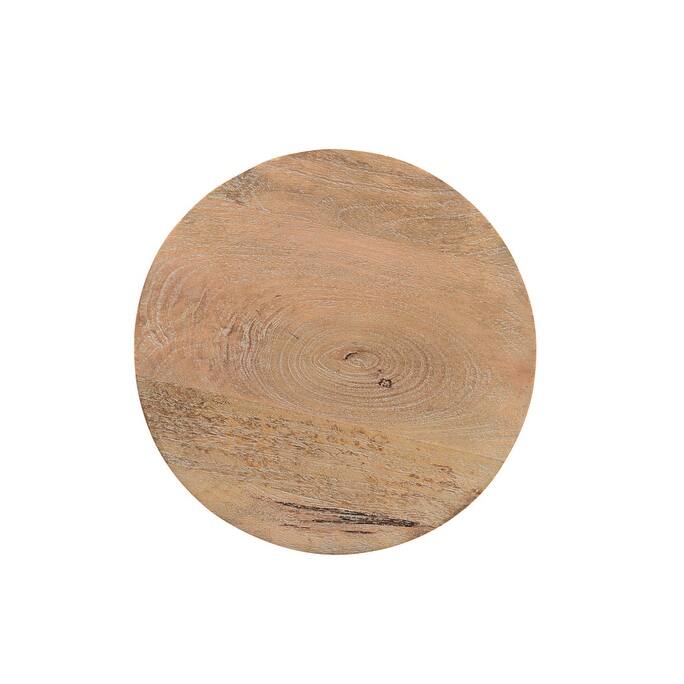 HomeRoots 18" Natural Solid Wood Round End Table - 16' X '18' X '16