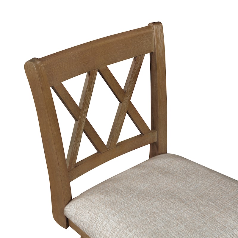 Brookline Wooden Linen Swivel Dining Room Barstool