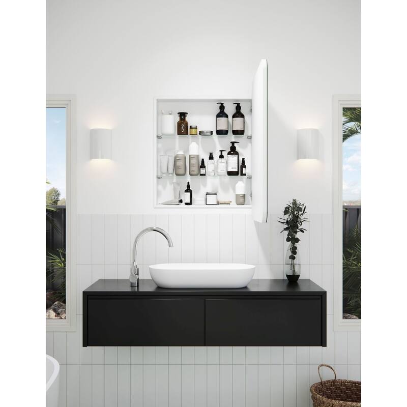 Glass Warehouse MC1-SQ-24X32 Erzi 24" x 32" Frameless Single Door - White