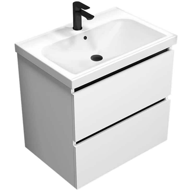 Nameeks Sky-2618-W Sky 26" Wall Mounted Single Basin Vanity Set with - Glossy White - Glossy