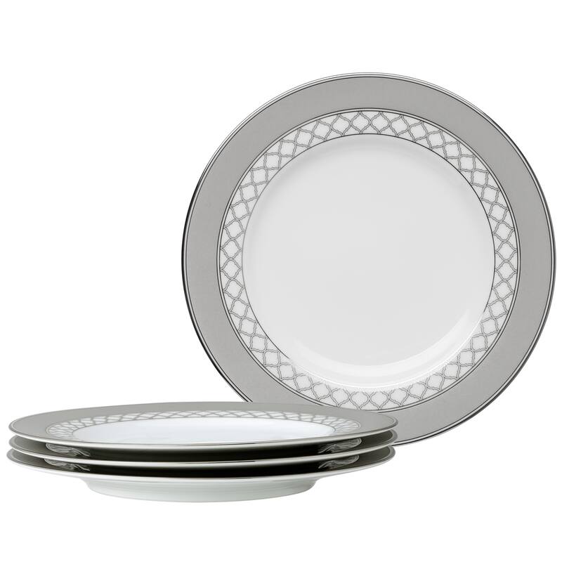 Noritake Eternal Palace Set Of 4 Salad Plates, 8-1/4" - Platinum