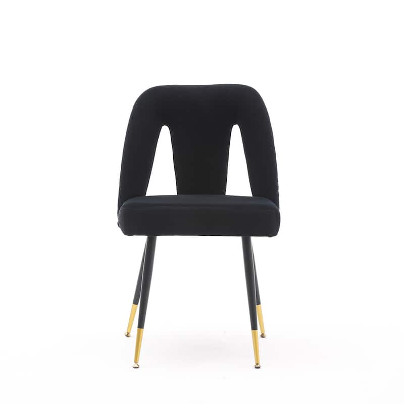 Clihome Set of 2 Contemporary Velvet Upholstered Dining Chair