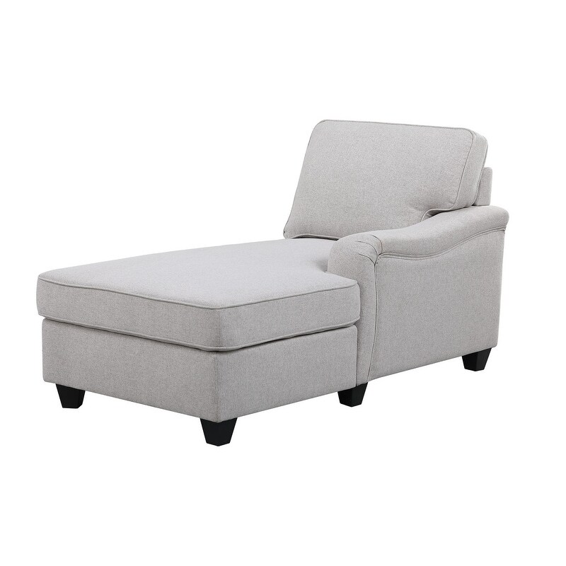 Lilola Home Leo Linen 7Pc Modular L-Shape Sectional Sofa Chaise and Ottoman Option 2