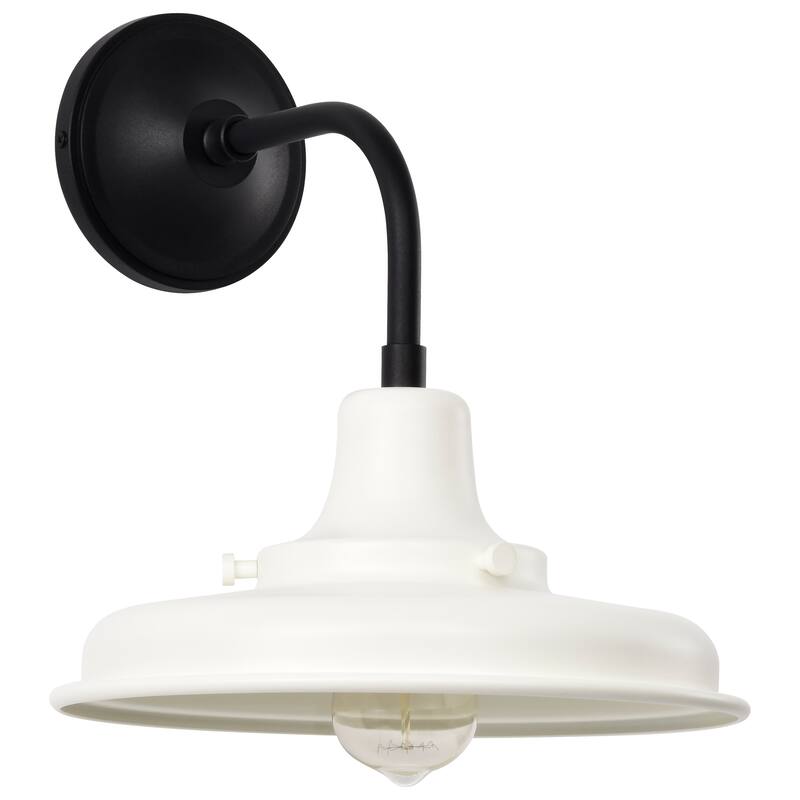 Morris Medium Outdoor Lantern Black Finish White Shade