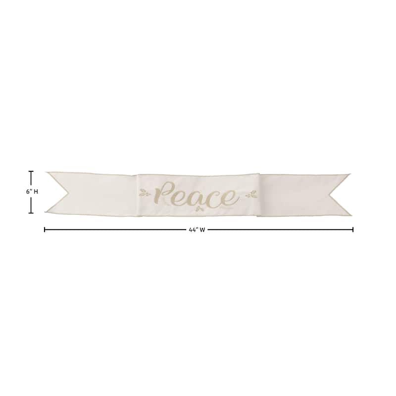 6"X 44" Velvet "Peace" Banner